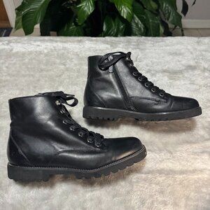 Blondo Black Studded Waterproof Lace-Up Combat Boots Size 8M
